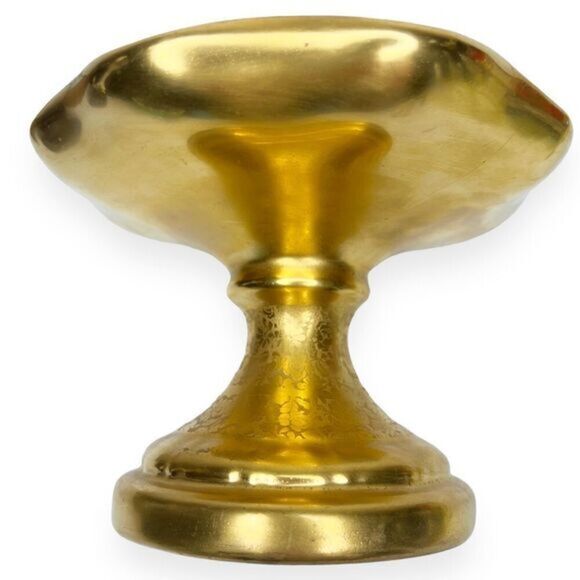 Osborne China Gold Footed Dish Compote Dish Scalloped Rim and Flared Base - Picture 5 of 9